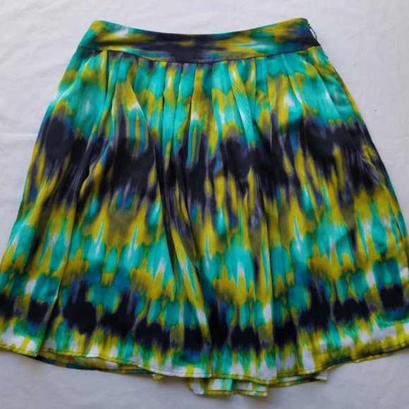Worthington Dresses & Skirts - Worthington Green Abstract Retro A Line Skirt